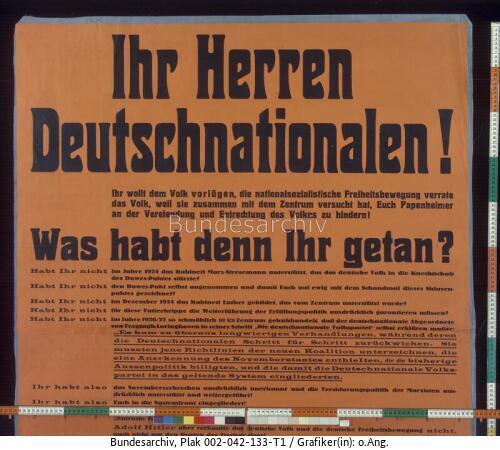 Reichstagswahl, NSDAP-Wahlplakat