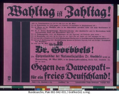 Reichstagswahl, NSDAP-Wahlplakat