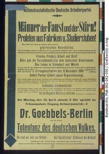Reichstagswahl, NSDAP-Wahlplakat