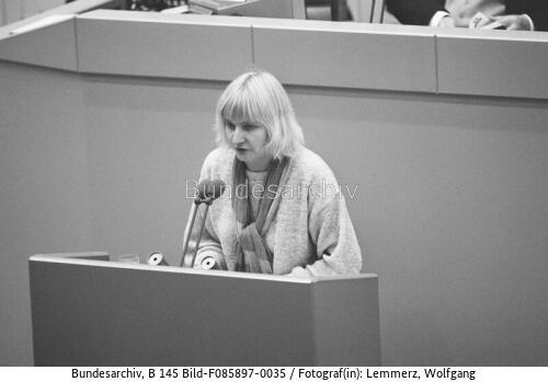 Bonn, Bundestagssitzung, Rede MdB Wollenberger