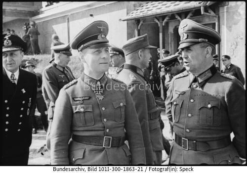 Riva-Bella, Vorführung Panzerwerfer, Generäle