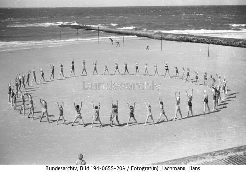 Borkum, Ferienlager, Strandgymnastik