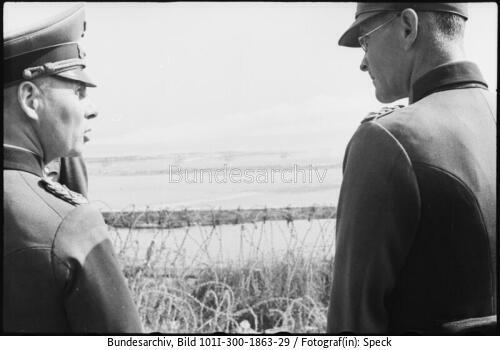 Riva-Bella, Waffenvorführung Panzerwerfer, Rommel