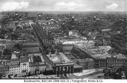 Berlin, Pariser Platz, Luftaufnahme
