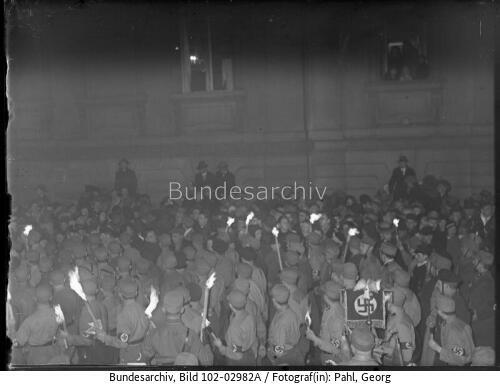 Berlin, Fackelzug zur Machtergreifung Hitlers