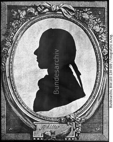 Friedrich Schiller, Scherenschnitt