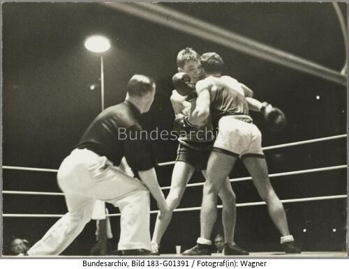 Berlin, Olympiade, Boxkampf Leichtgewicht