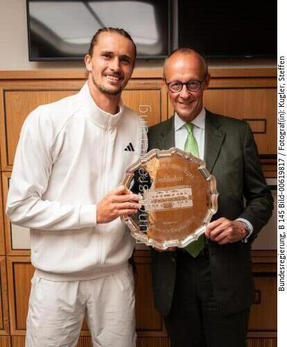 Bundeskanzler Friedrich Merz in London / Tennis-Finale der Herren der Wimbledon Championships 2026