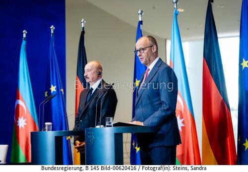 Aserbaidschanischer Präsident Ilham Alijew in Berlin 2026