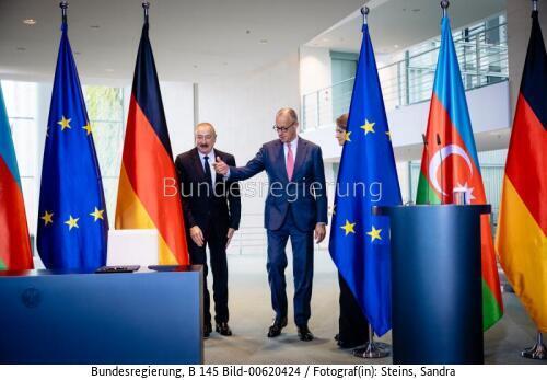 Aserbaidschanischer Präsident Ilham Alijew in Berlin 2026
