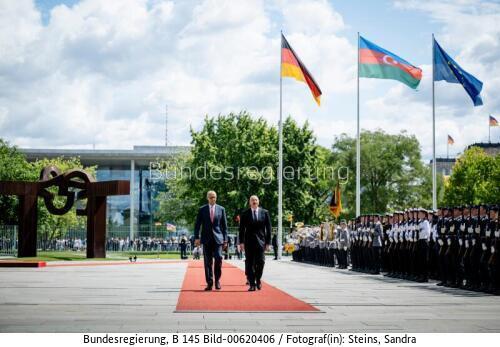 Aserbaidschanischer Präsident Ilham Alijew in Berlin 2026