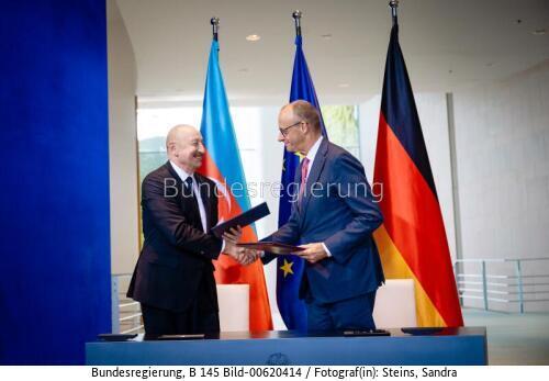 Aserbaidschanischer Präsident Ilham Alijew in Berlin 2026