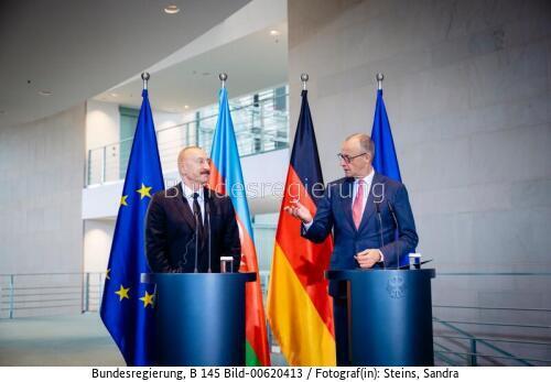 Aserbaidschanischer Präsident Ilham Alijew in Berlin 2026