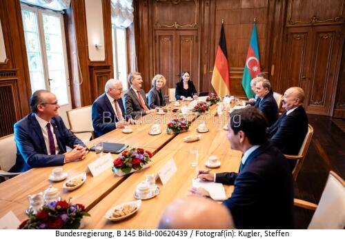 Aserbaidschanischer Präsident Ilham Alijew in Berlin 2026