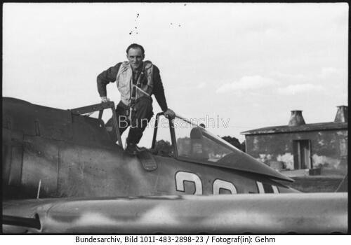 Frankreich, Pilot in Flugzeug Fw 190