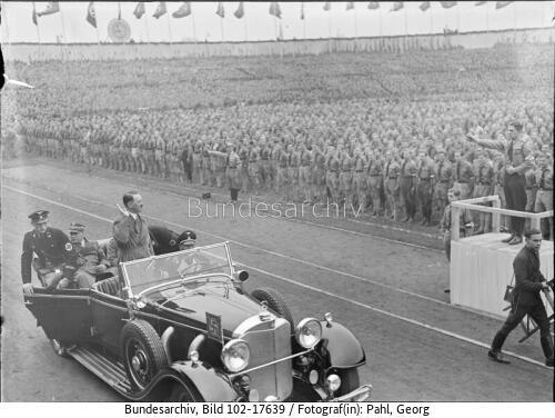Berlin, Maikundgebung, Ankunft Adolf Hitler