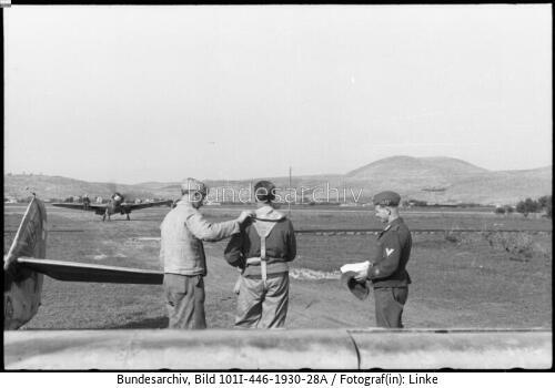 Kreta, Flugfeld, Flugzeug Me 109, Pilot