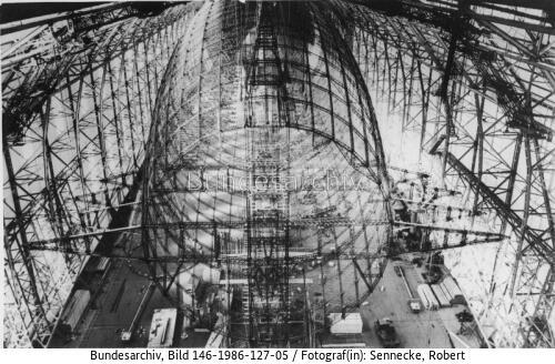 Friedrichhafen, Zeppelin LZ 129 "Hindenburg", Bau