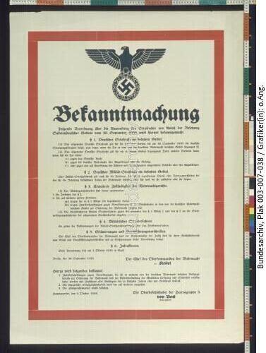 Anschluss sudetendeutscher Gebiete