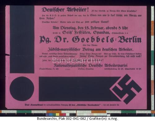 NSDAP, Versammlungsaufruf Berlin