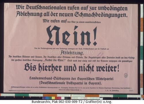 DNVP, Reparationen