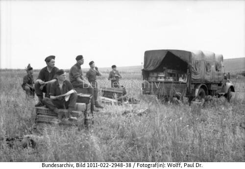 Russland, ruhende Panzersoldaten