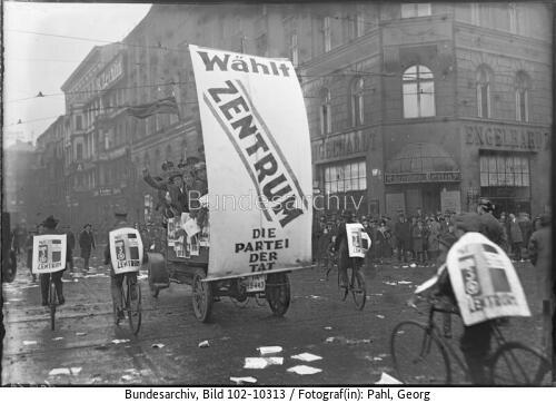 Reichstagswahl, Propagandawagen des Zentrums