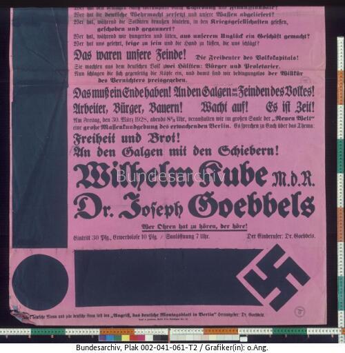 NSDAP, Versammlungsaufruf, Landtagswahl Preußen