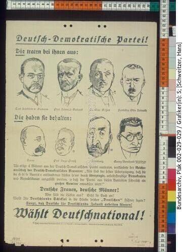 Reichstagswahl, Wahlplakat der DNVP