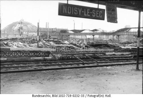 Noisy le Sec, zerstörter Bahnhof
