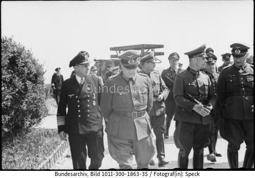 Riva-Bella, Waffenvorführung Panzerwerfer, Rommel