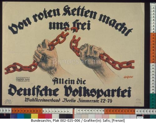 Reichstagswahl, Wahlplakat der DVP