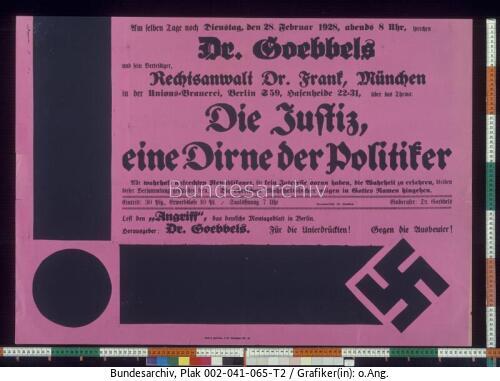 NSDAP, Versammlungsaufruf, Fememorde