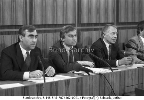 Berlin, Pressekonferenz, Waigel, Haussmann, Geißler