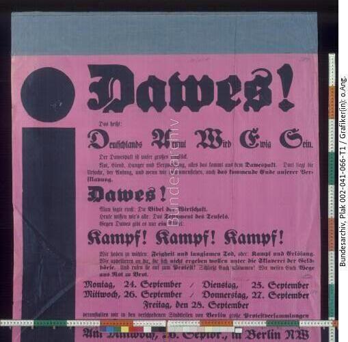 NSDAP, Versammlungsaufruf, Dawes-Plan