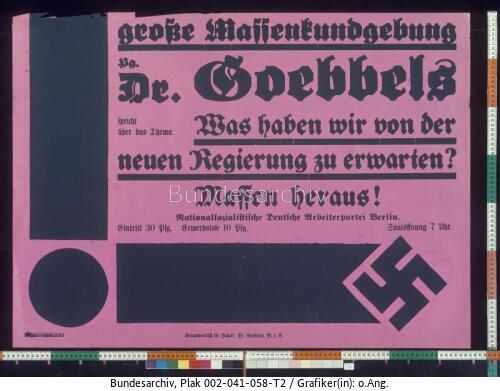 NSDAP, Versammlungsaufruf