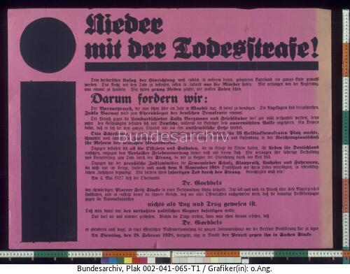 NSDAP, Versammlungsaufruf, Fememorde