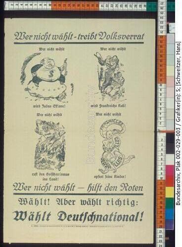 Reichstagswahl, Wahlplakat der DNVP
