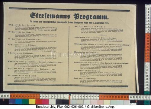 DVP, Rede Reichskanzler Stresemann