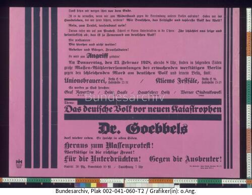 NSDAP, Versammlungsaufruf, Landtagswahl Preußen