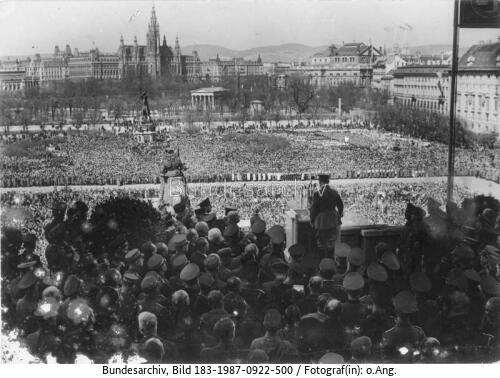 Wien, Heldenplatz, Anschluss, Rede Adolf Hitler
