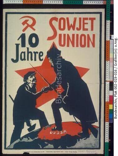 KPD-Plakat zum Jubiläum der Sowjetunion