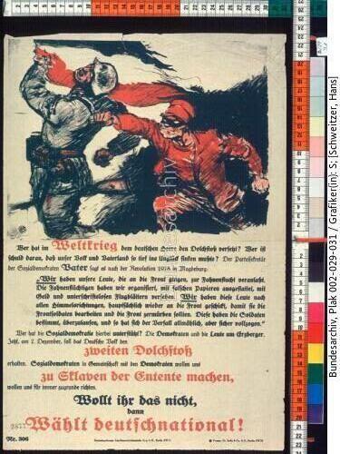 Reichstagswahl, Wahlplakat der DNVP