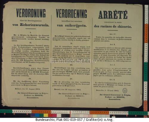 Belgien, Rohstoffmangel, Wurzeln