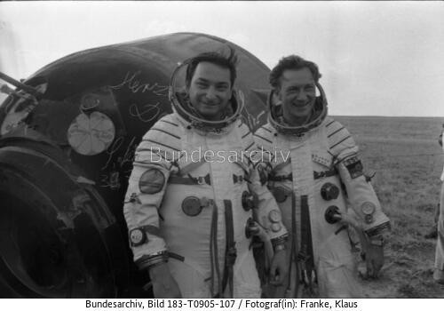 UdSSR, Walery Bykowski, Sigmund Jähn nach Landung
