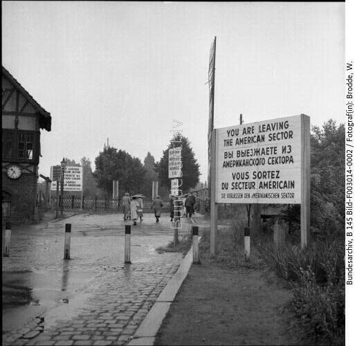 Berlin, Zonengrenze, Grenzübergang