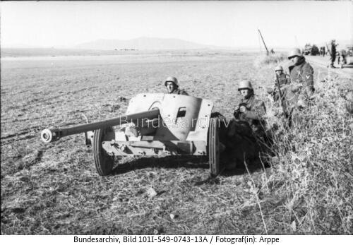 Tunesien, Soldaten mit Pak 38