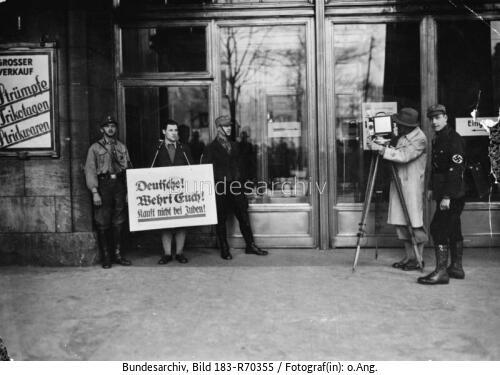 Berlin, NS-Boykott jüdischer Geschäfte
