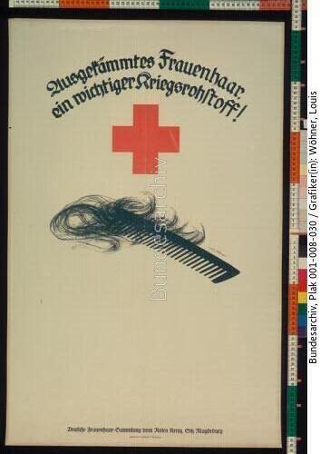 Rotes Kreuz, Sammlung Frauenhaar