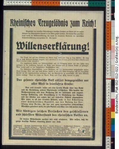 Separatismus Rheinland, Besatzung